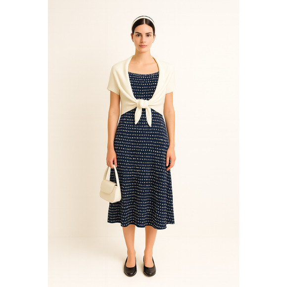 Jigsaw Boho Wrap Blouson Dress Off Shoulder Mini Boho Dress Preppy A-Line - Picture 2 of 8